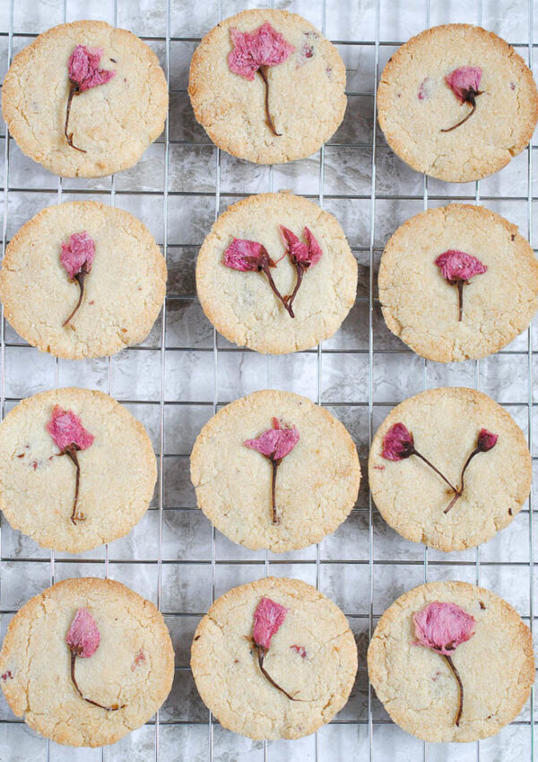 Cherry Blossom Almond Flour Cookies Vegan Gluten Free