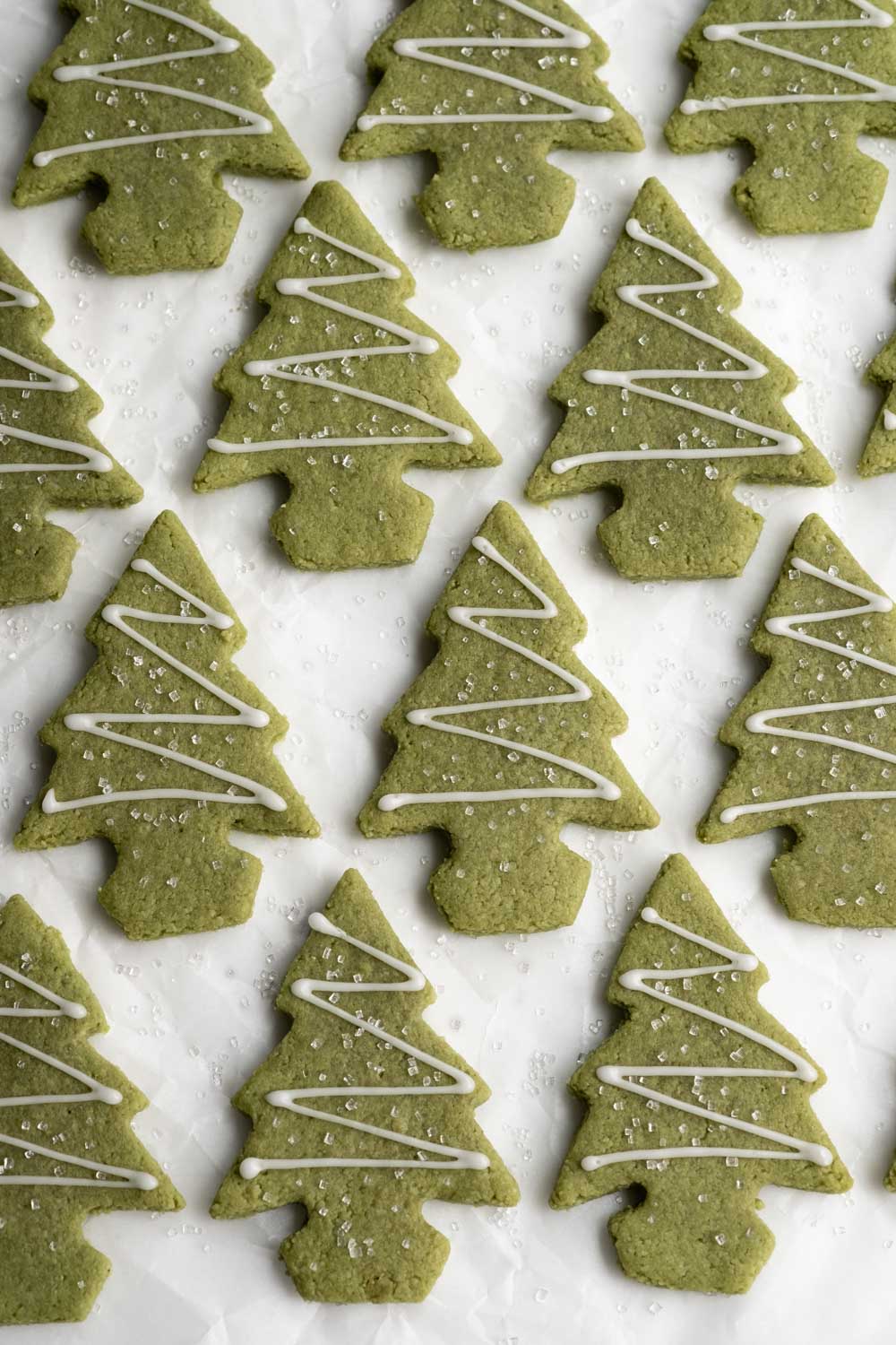 Matcha Christmas cookies vegan gluten free