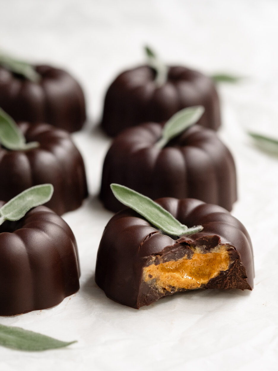 Vegan Pumpkin Spice Chocolate Bonbons